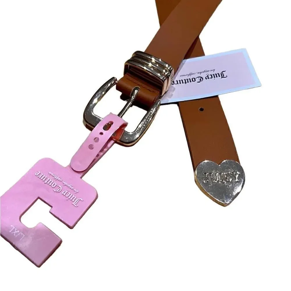 Juicy Couture belt brown gold hardware size L/XL (NWT)